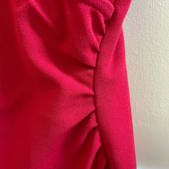 Red Mini Dress with Thigh Slit - Tobi Size Small - Picture 3 of 6